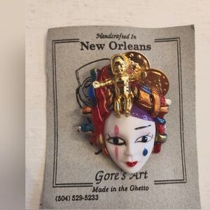 Gore's Art Handcrafted in New Orleans Pin BNWT